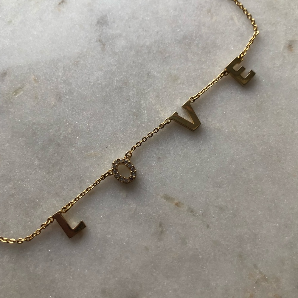 Gold Plated LOVE Neclace